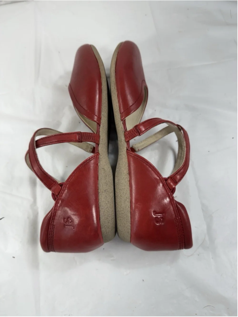 Josef Seibel Fiona 13 leather ballerina flat in red sz 38